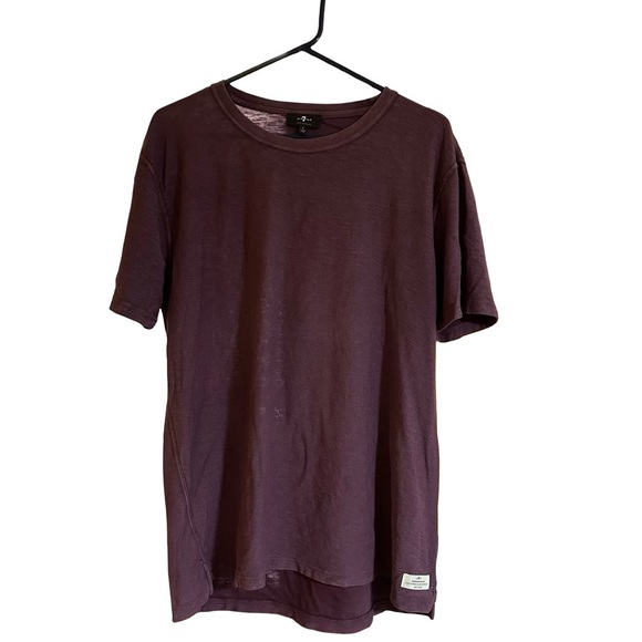 7 for all mankind 100% short sleeve shirt size large - Picture 1 of 4